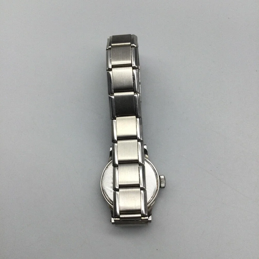 Vintage 1940s Doxa Military Watch 24mm Silver Tone Steel Bracelet Manual Wind